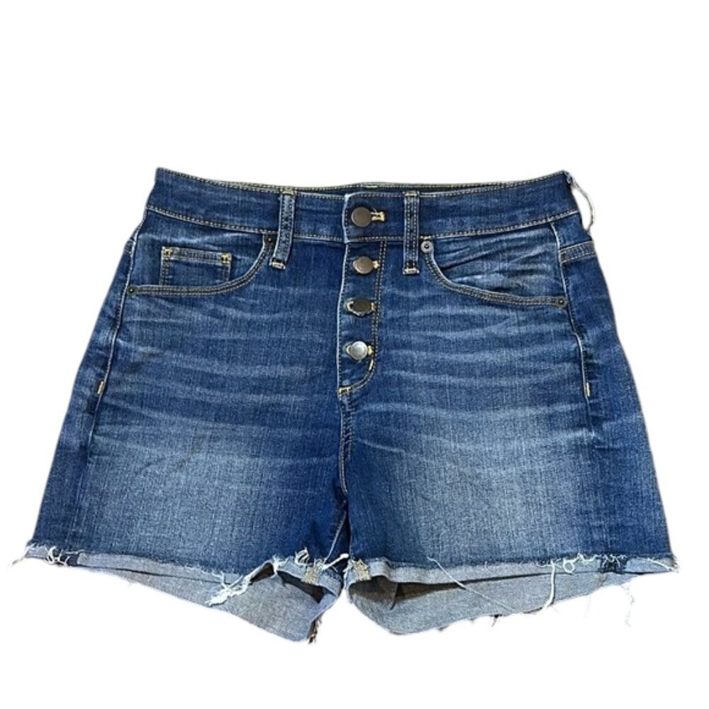 Universal Thread high Rise Midi Short Blue Denim Jean size 4/ 27 R